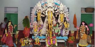Durga here takes puja in Bengali montha agrahayana