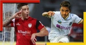Federico Gallego and Indian midfielder Puitia