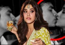 Janhvi Kapoor was caught on camera in an extremely intimate moment