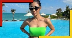 Mouni Roy on sea beach