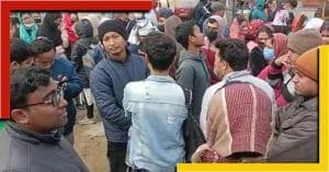 Protest movement at Tripura Chief Minister's house demanding jobs