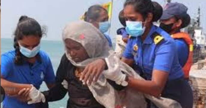 Rohingya: শ্রীলংকা নৌবাহিনীর উদ্যোগে উদ্ধার মুমূর্ষু শতাধিক রোহিঙ্গা