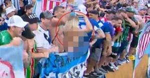 topless Argentina fan