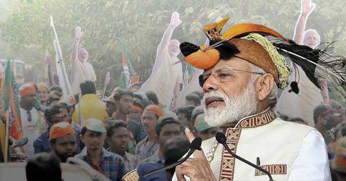 Modi's name is in the campaign for Tripura Election