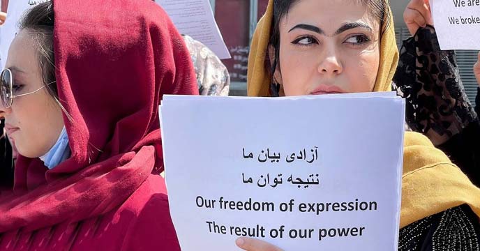 Afghan women have protested their right