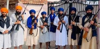 Khalistani Militant Amritpal Singh with Rifle