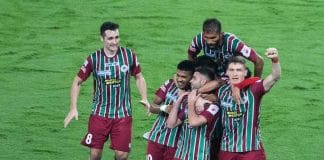 Mohun Bagan's foreign players Slavko Damjanovic and Brandon Hamill
