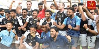 Players of Mohammedan Sporting Club during a match