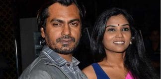 Nawazuddin Siddiqui with his wife in an event