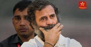 Rahul Gandhi addressing a public gathering