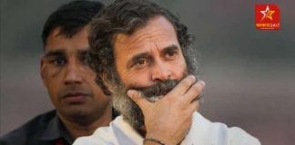 Rahul Gandhi addressing a public gathering