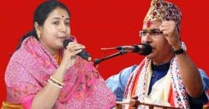 BJP MP Raju Bista and TMC District President Papia Ghosh in a photo
