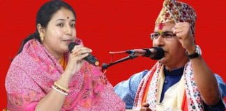 BJP MP Raju Bista and TMC District President Papia Ghosh in a photo