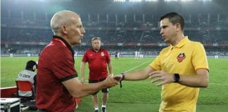 Steve Coppell and Sergio Lobera pictured together at a football event