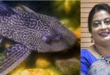 ZSI Director Dr. Dhriti Banerjee holding a fish specimen