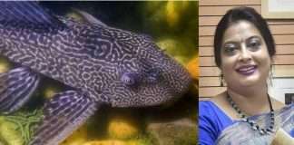 ZSI Director Dr. Dhriti Banerjee holding a fish specimen