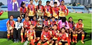 East Bengal Women's Team posing for a photograph