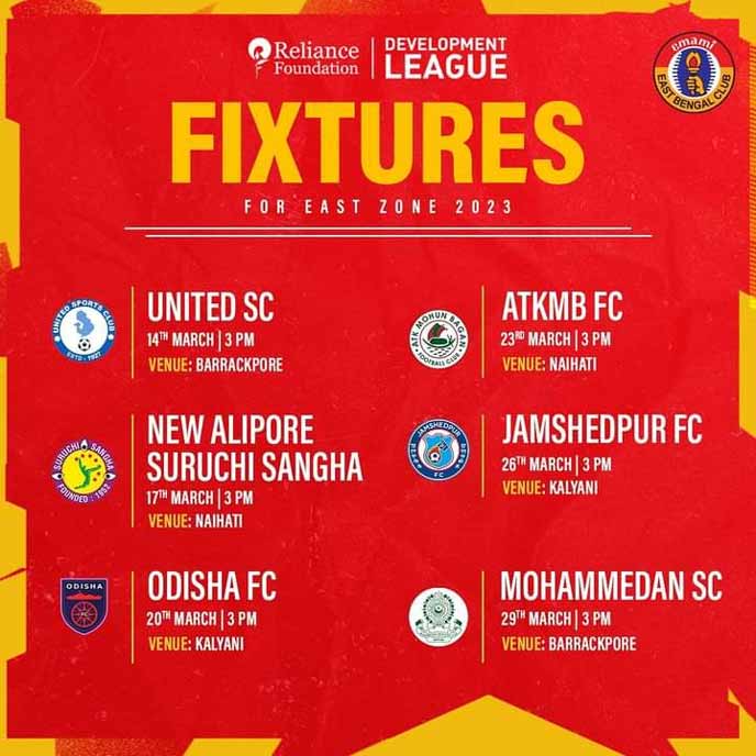 Reliance League schedule release of East Bengal,
