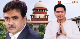 Abhishek Banerjee and Abhijit Gangopadhyay pictured together after Supreme Court decision