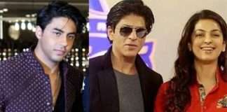 Aryan Khan and Juhi Chawla in a Photo