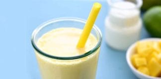 Refreshing glass of yogurt drink to beat the heat