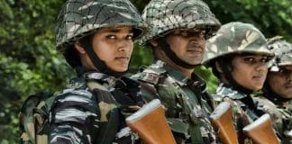Candidates taking the CAPF recruitment test in Bengali language