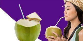 A Girl Drinking Coconut Water