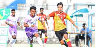 East Bengal vs United Sports I-League match