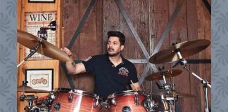 Jisshu Sengupta playing drums with a classic flair