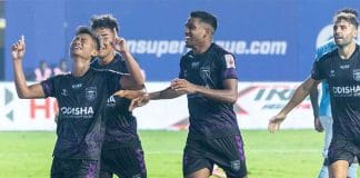 Nanda Kumar Sekhar of Odisha FC on the field