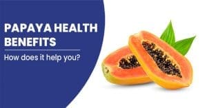 Fresh Papaya Fruit on a Wooden Table