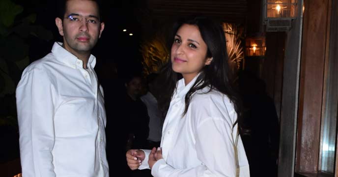 Parineeti Chopra and Raghav Chadha pose together, confirming their wedding plans.