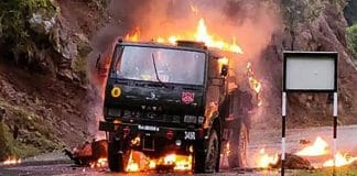 Poonch Terrorist Attack - Image of the aftermath of the attack