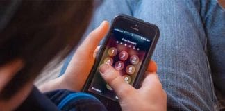 Smartphone with a lock and shield symbol representing security and protection of personal information