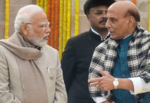 Defense Minister Rajnath Singh meets with Indian Prime Minister Narendra Modi to discuss a top-secret report on China's radar system.