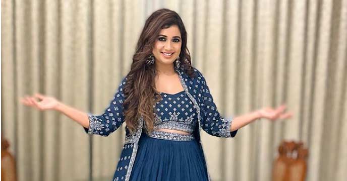 Shreya Ghoshal in Blue Gown