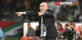 Stephen Constantine speaking to the media
