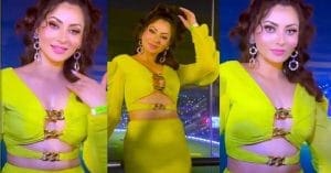 Urvashi Rautela enjoying IPL match in a traditional attire