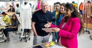 Apple CEO Tim Cook exploring the Lodhi Art District in Delhi