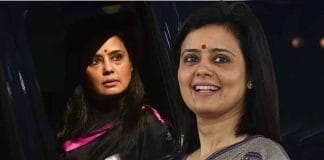 MC MP Mahua Moitra addressing the media after a clash on Ram Navami