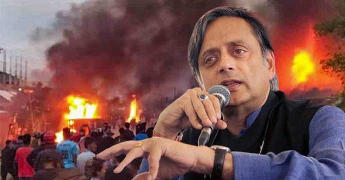 Shashi Tharoor Demands President's Rule in Fiery Manipur: Congress Leader's Call for Action