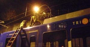 Train services disrupted after pantograph gets broken post storm