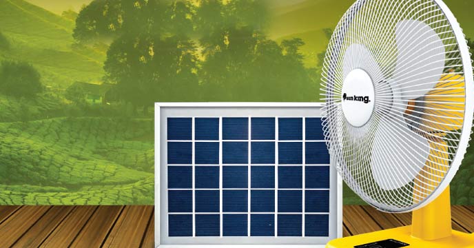 Solar fan which runs without electricity