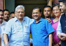 Arvind Kejriwal Holds Meeting with Sitaram Yechury at CPI(M) Office in Delhi