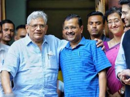 Arvind Kejriwal Holds Meeting with Sitaram Yechury at CPI(M) Office in Delhi