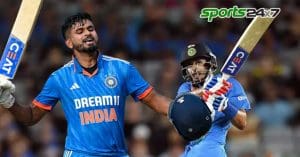Shreyas Iyer Longest Six of WC 2023