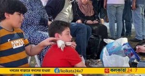 Boy Brings His Beloved Pet Bird to Shelter in Gaza