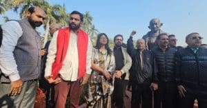 INDIA MPs protest outside Parliament