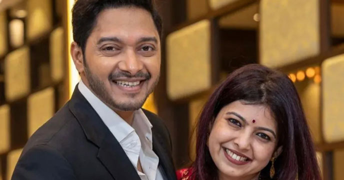 Sreyas Talpade with wife Deepti