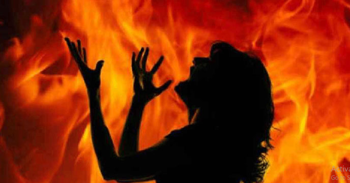 woman set on fire, representational picture